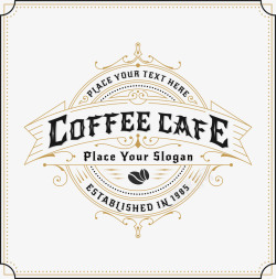 欧式咖啡欧式花纹咖啡店矢量图高清图片