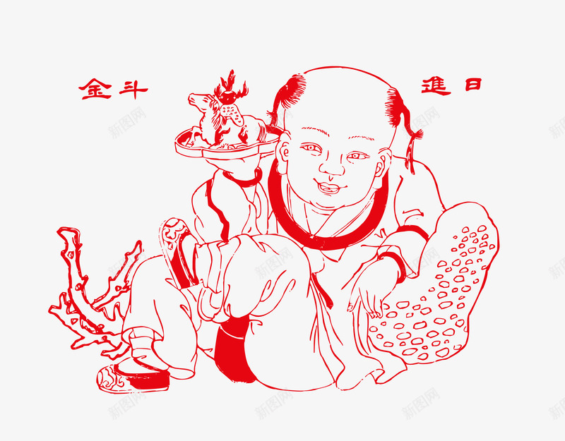 窗纸剪纸png免抠素材_新图网 https://ixintu.com 中国风 传统花纹 古典 古典花纹 花边 边框 边角