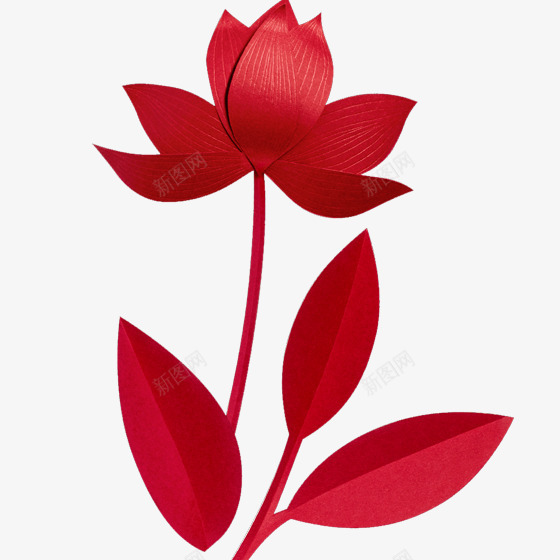 红色渐变莲花元素png免抠素材_新图网 https://ixintu.com 吉祥 如意 植物 渐变 环境 红色 自然 花朵