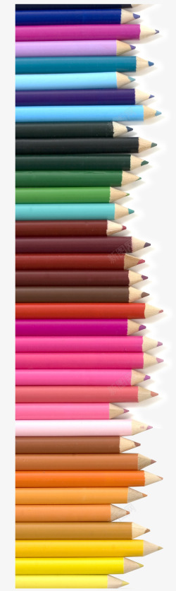 彩色铅笔彩虹颜色装饰素材