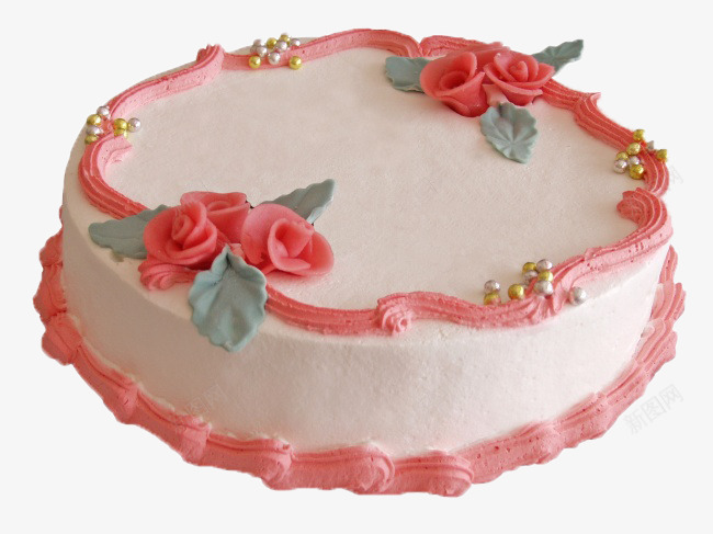 裱花奶油蛋糕png免抠素材_新图网 https://ixintu.com 单层蛋糕 奶油蛋糕 生日蛋糕