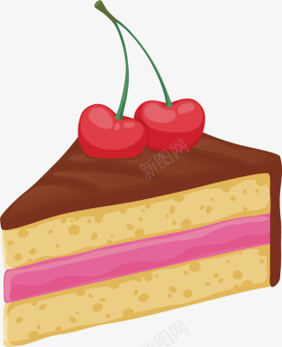 果味的沙河特色蛋糕矢量图图标图标