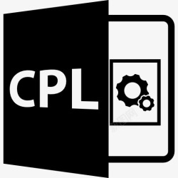 CPL的变体CPL文件格式与齿轮图标高清图片