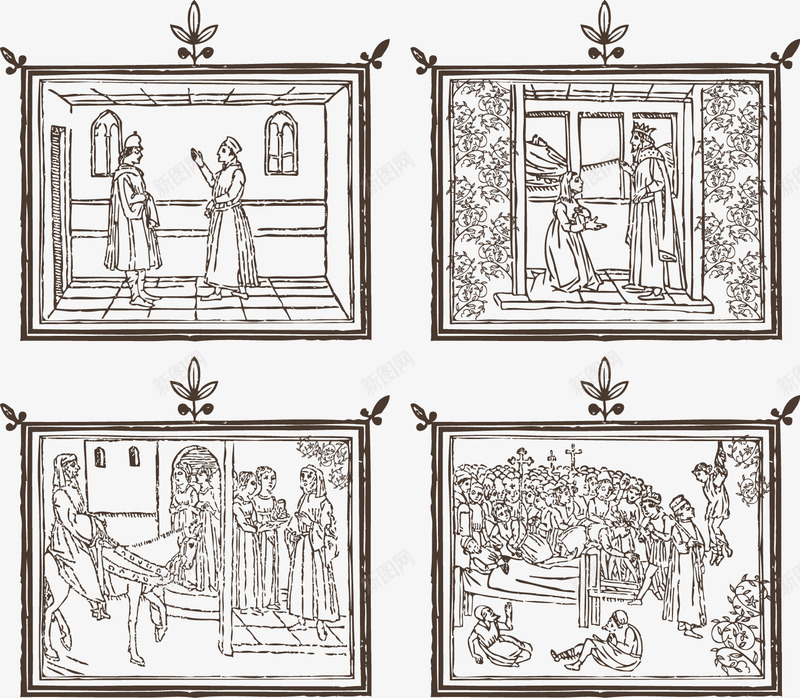 骑士png免抠素材_新图网 https://ixintu.com 免费矢量下载 手绘 插画 照片 相框 骑士