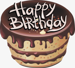 生日巧克力蛋糕卡通素材