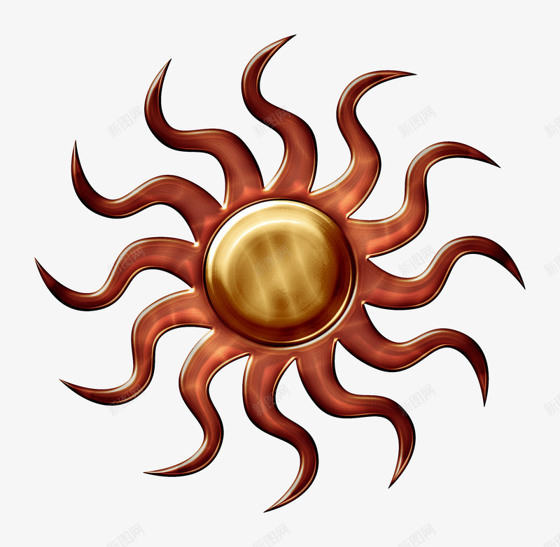欧式复古png免抠素材_新图网 https://ixintu.com 古典 复古 太阳图案 欧式 齿轮