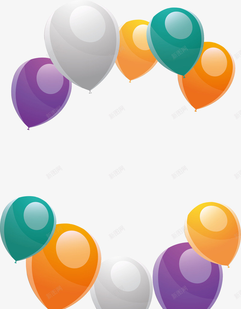 珠光气球装饰框png免抠素材_新图网 https://ixintu.com 彩色气球 气球 气球边框 派对边框 生日派对 矢量png