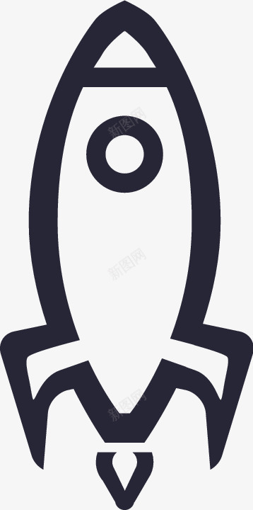 火箭线性png免抠素材_新图网 https://ixintu.com 火箭线性