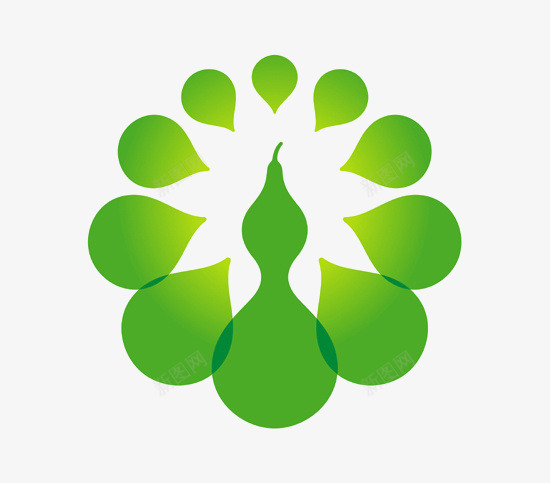 绿色葫芦png免抠素材_新图网 https://ixintu.com 手绘元素 环保素材 绿色叶子 葫芦