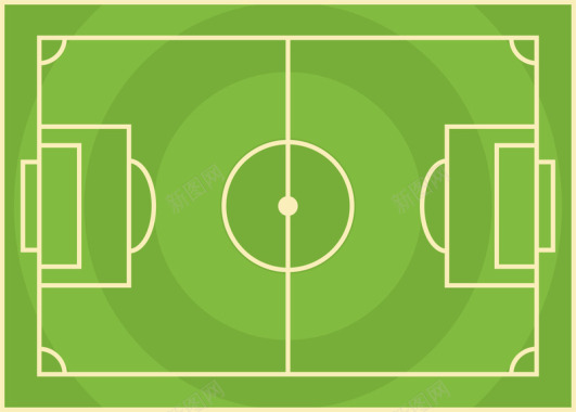 手绘足球运动球场图标矢量图图标