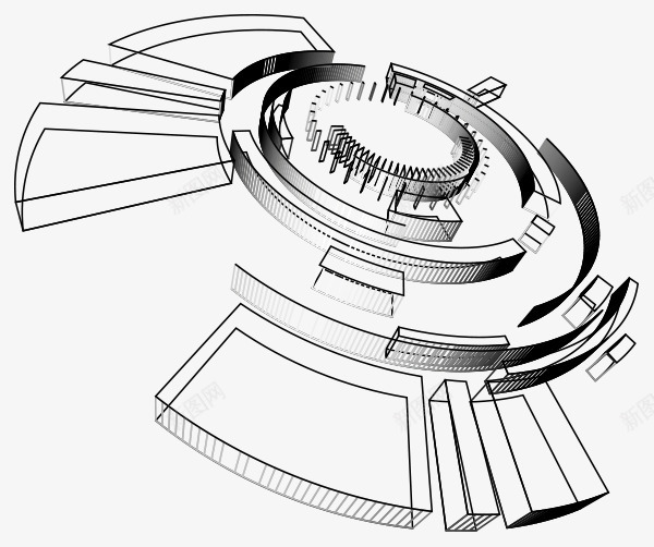 黑白线条png免抠素材_新图网 https://ixintu.com 黑白 齿轮