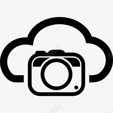 照相机在互联网云符号图标图标
