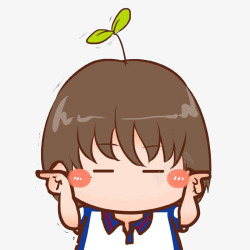 棕色头发的男孩卡通小男孩高清图片