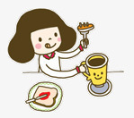 吃饭的小女孩png免抠素材_新图网 https://ixintu.com 吃早餐的孩子 小女孩吃早餐 小女孩吃饭