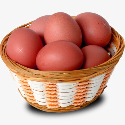一筐鸡蛋一筐红皮鸡蛋高清图片