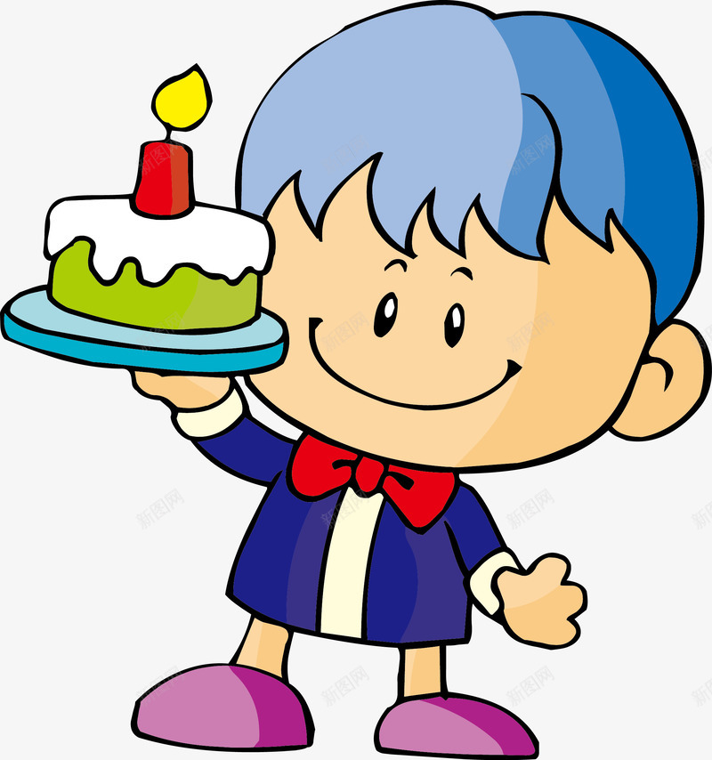 卡通儿童生日蛋糕矢量图ai免抠素材_新图网 https://ixintu.com 儿童生日 卡通蛋糕 生日蛋糕 蛋糕卡通 矢量图