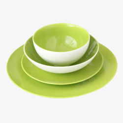 绿色碗碟素材