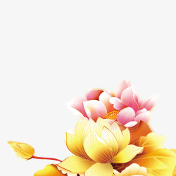 粉色莲花创意花朵素材