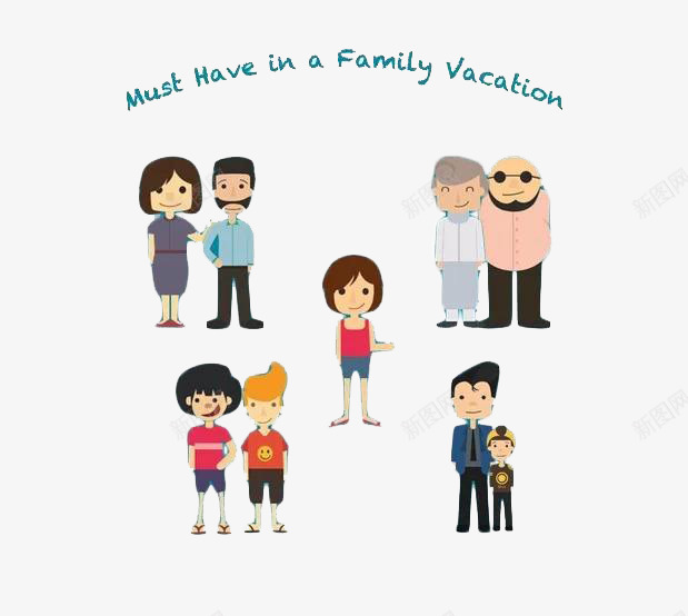最好的家人照片png免抠素材_新图网 https://ixintu.com 卡通 可爱 家人 家庭照片 幸福 开心 彩色 手绘 站着