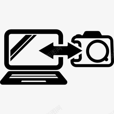 相机连接笔记本电脑接口符号图标图标