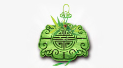 绿色粽子中国结素材