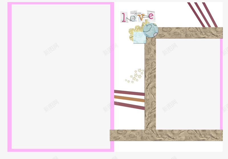 爱照片边框模板元素png免抠素材_新图网 https://ixintu.com 元素 模板 照片 照片模板 照片边框 边框