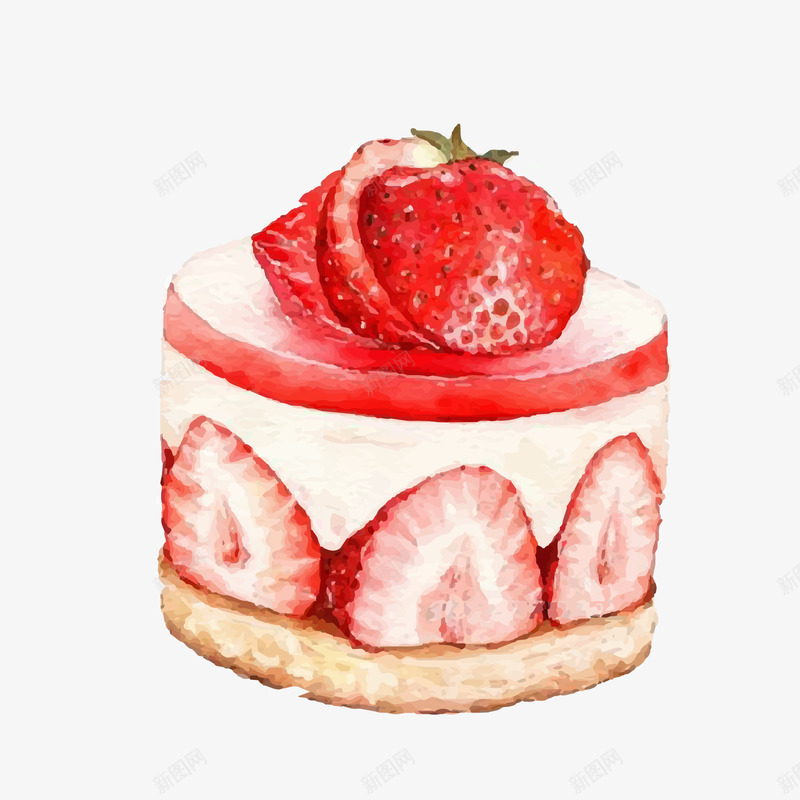 水彩生日蛋糕卡通插画png免抠素材_新图网 https://ixintu.com 奶油蛋糕 巧克力蛋糕 生日蛋糕 生日蛋糕透明 蛋糕 蛋糕实物
