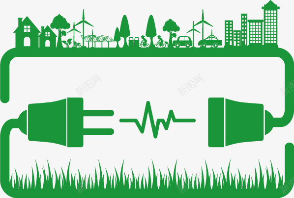 绿色环保矢量图ai免抠素材_新图网 https://ixintu.com 公益 环保题材 绿色 绿色家园 矢量图