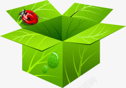 环境保护包装箱公益广告包装箱绿色科技矢量图高清图片
