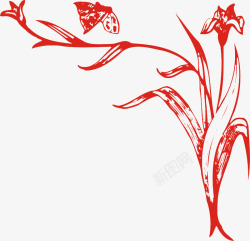 花朵背景边框素材