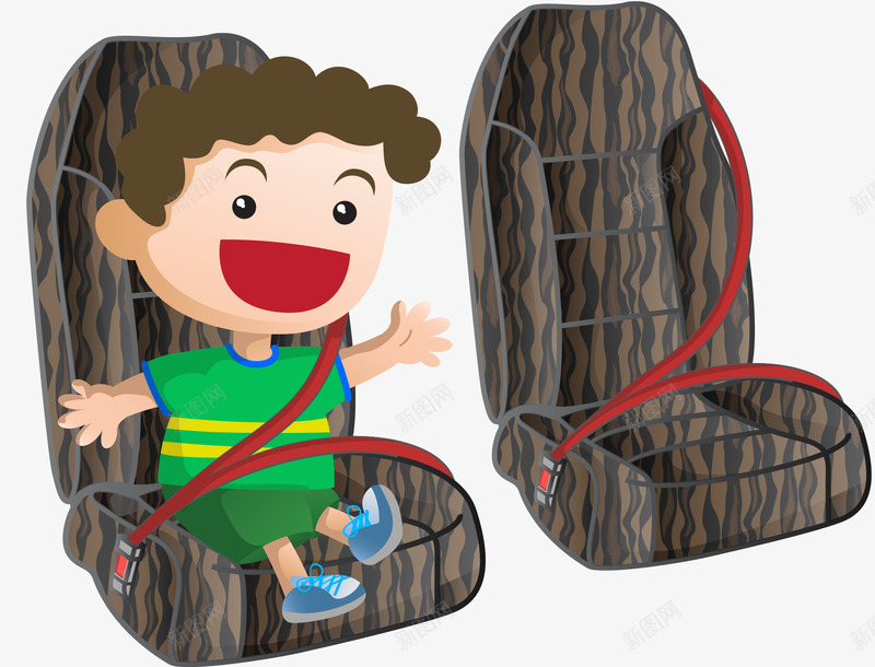 系好安全带png免抠素材_新图网 https://ixintu.com 大巴车 安全带 座椅 软垫
