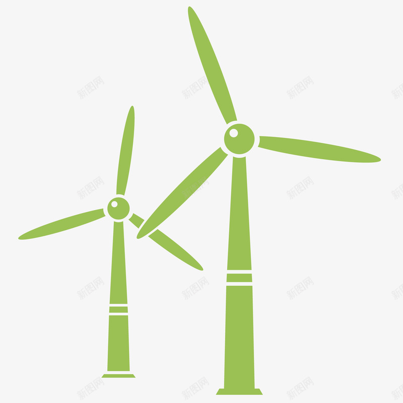 环保风车风力发电png免抠素材_新图网 https://ixintu.com 环保 风力发电 风车