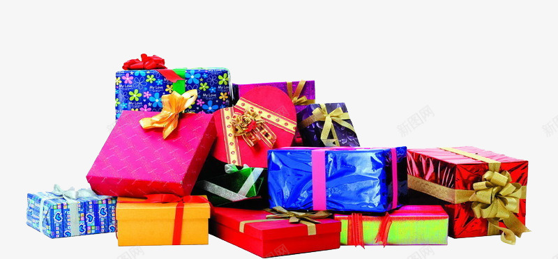 生日节日礼物盒子png免抠素材_新图网 https://ixintu.com 一推盒子 盒子 礼物 装饰盒子