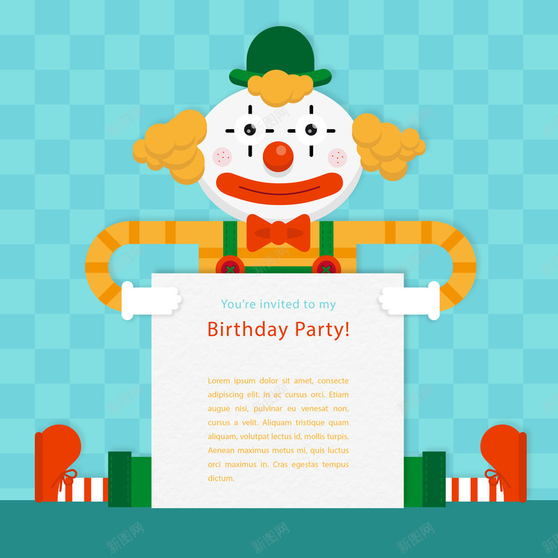 创意小丑生日派对海报png免抠素材_新图网 https://ixintu.com 创意 小丑 派对 海报 生日