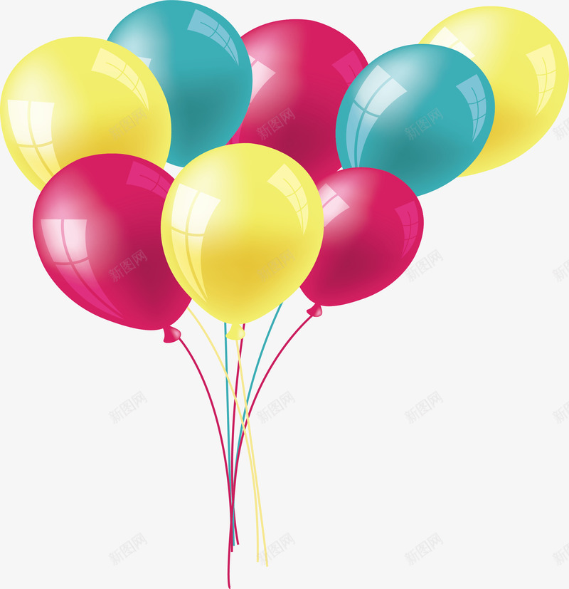 精美的珠光气球png免抠素材_新图网 https://ixintu.com 一束气球 彩色气球 气球束 派对气球 生日气球 矢量png