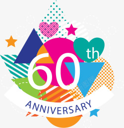 60周年logo设计60周年生日背景年份六十图标高清图片