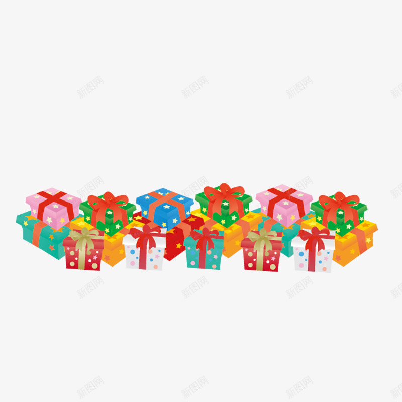 一堆礼物盒png免抠素材_新图网 https://ixintu.com 一堆礼物盒 圣诞 生日 礼物 节日