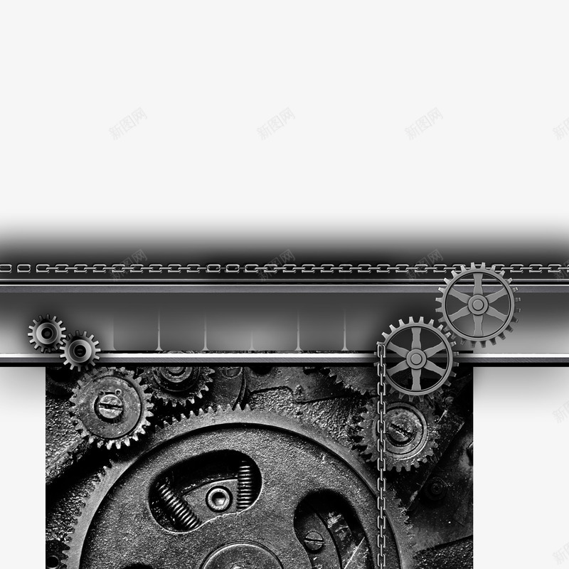 钢铁齿轮png免抠素材_新图网 https://ixintu.com 海报 装饰 金属 钢铁 齿轮