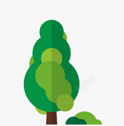 扁平化环保树素材
