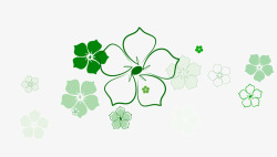 绿色环保艺术花朵素材