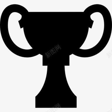 奖的黑色形状的奖杯图标图标