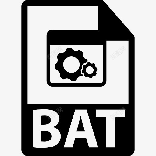 BAT文件格式符号图标png_新图网 https://ixintu.com BAT文件 BAT文件格式 BAT格式 接口 蝙蝠 蝙蝠象征 齿轮