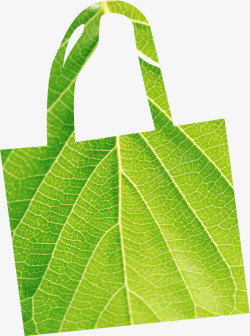 绿色树叶环保手提袋素材