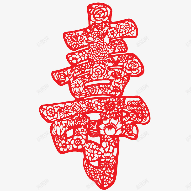 剪纸寿字png免抠素材_新图网 https://ixintu.com 中国风 传统图案 剪纸艺术 古典花纹 寿字剪纸