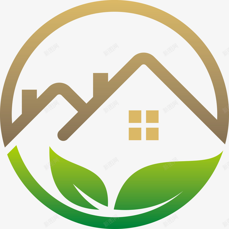 房屋图标绿色png_新图网 https://ixintu.com 低碳 创意 图标 房屋 环保