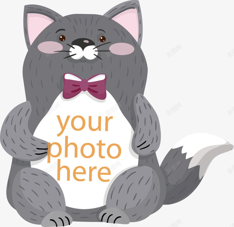 灰色松鼠png免抠素材_新图网 https://ixintu.com 你的照片在这 可爱 尾巴 松树 爪子 相框