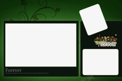 绿色照片相册模板元素素材