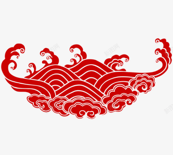 红色中国风剪纸元素png免抠素材_新图网 https://ixintu.com 中国风 剪纸 红色
