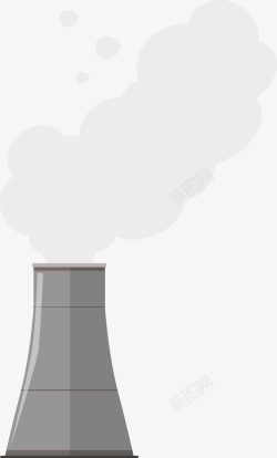 灰色空气污染烟囱素材