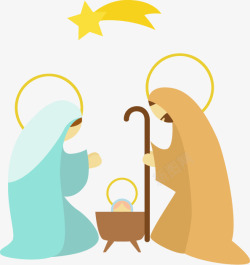 矢量基督教徒耶稣诞生日高清图片